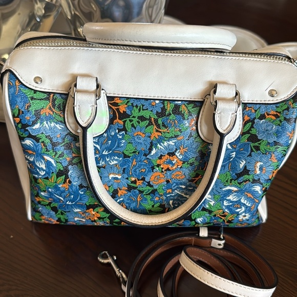 COACH Hand-painted Floral Crossbody Satchel - Picture 5 of 5